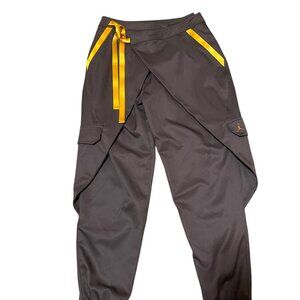 Jordan Dark Gray Joggers with Yellow Accents